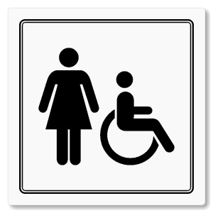 WC ženy invalidé, 148x148mm, bílá, Utah